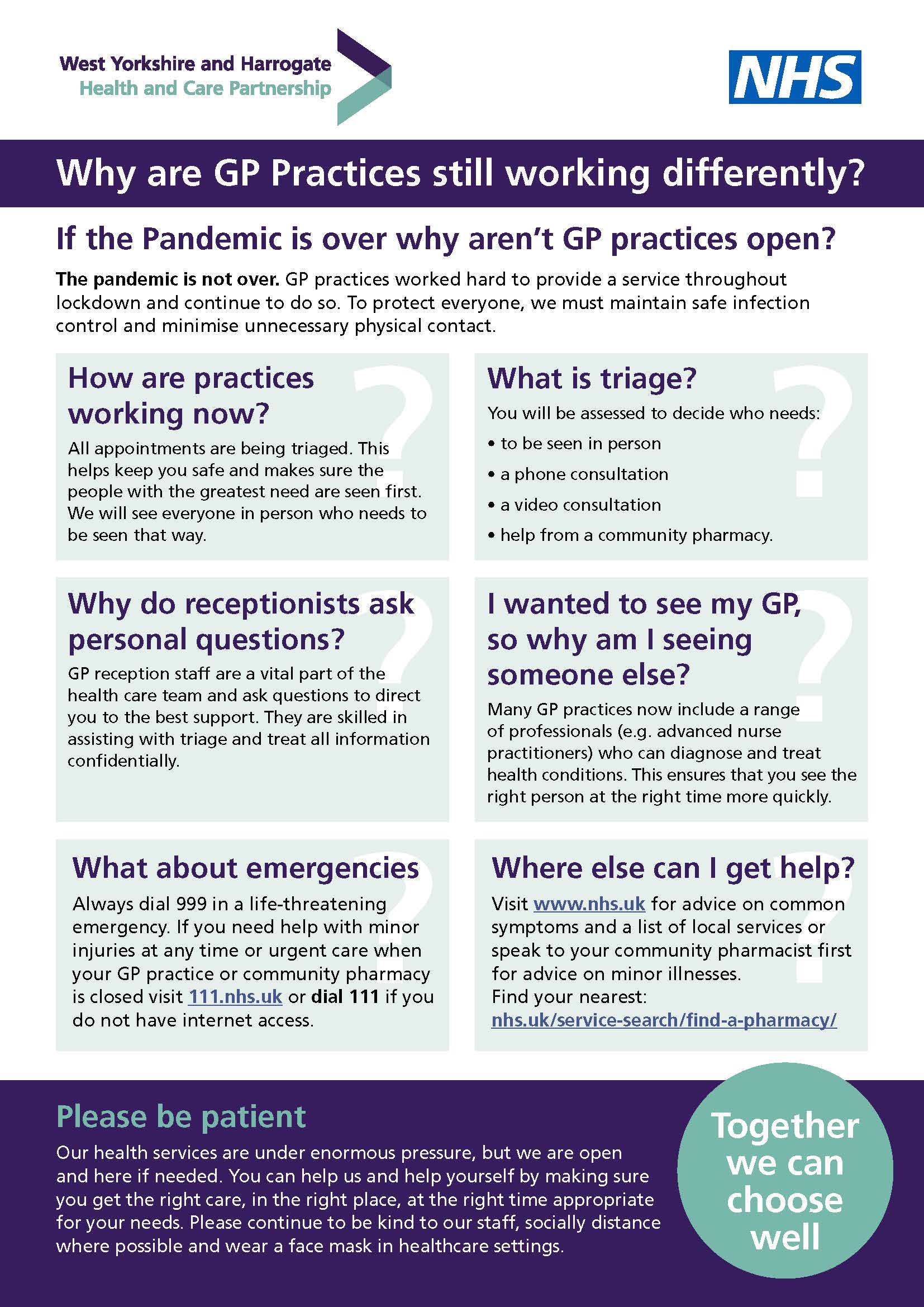 Why are GP Practices still working differently?